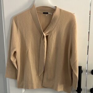 Jax cashmere classic Tie-Front Cardigan size large